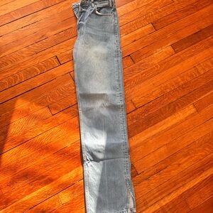 Anine Bing Light Blue High-Rise Button-Fly Jeans